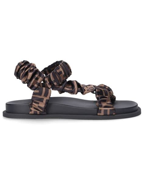 fendi logo sport sandal|Fendi monogram sandals.